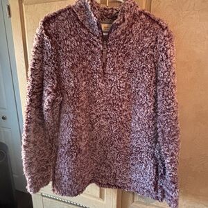 Original Weatherproof Vintage Women’s Purple Fuzzy Soft Pullover Jacket Size M